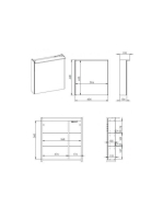 Arezzo design Premium tükrös szekrény 60 cm, Technobox+LED világítás, 1 ajtóval AR-904663