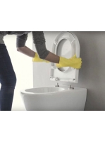 Arezzo design Indiana soft close WC tető, fekete AR-ISCB