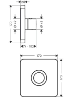 Axor ShowerSelect Softcube Highflow termosztát 36711000
