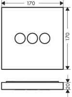 Axor ShowerSelect Square szelep 36717000