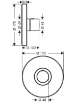 Axor ShowerSelect Round termosztát színkészlet 36721000