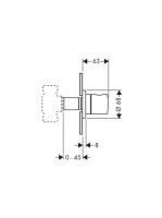 Axor Uno2 elzárószelep színkészlet 38976000