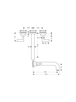 Axor Citterio 3 lyukú mosdócsaptelep falsík alatti szereléshez, 222 mm-es kifolyóval 39147000