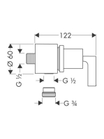 Axor Citterio Fixfit Stop elzárószelep fordítókarral 39882000