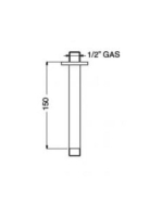 Bugnatese Wellness mennyezeti zuhanykar, matt fehér 19130BI