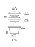 Bugnatese Accessori click-clack leeresztőszelep, króm 19274CR