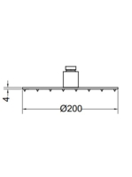 Bugnatese Wellness ívelt fejzuhany 20cm, króm 19845CR