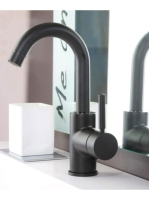 Bugnatese Kobuk mosdócsaptelep leeresztővel, matt fekete 2213NE