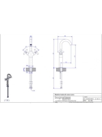 Bugnatese Rodos magasított mosdócsaptelep click-clack leeresztővel, króm7355SCCR