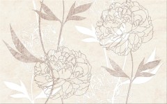 Cersanit Ferrata Beige Inserto Flower WD953-006 dekorcsempe 25 x 40