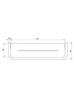 Deante Silia falra szerelhető 43,6 cm polc, titánium ADI_D511