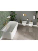 Deante Silia falra szerelhető törölközőtartó polc, fényes arany ADI Z531