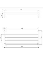 Deante Silia falra szerelhető törölközőtartó polc, fényes arany ADI Z531