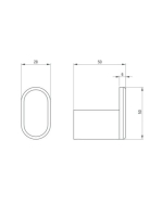 Deante Round fali akasztó, króm ADR 0111