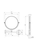 Deante Round 2 oldalas kozmetikai tükör 3X-os nagyítással, króm ADR 0811