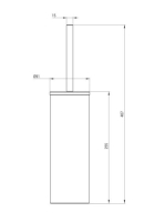 Deante Round WC kefe tartóval, matt fekete ADR N712