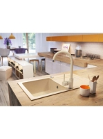 Deante Nemezja magasított konyhai csaptelep, homok/króm BEN_762M