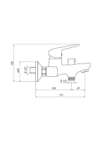 Deante Boro króm kádcsaptelep BMO 010M