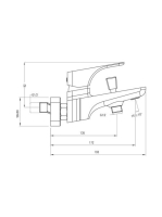 Deante Hiacynt kádtöltő csaptelep zuhanyszett nélkül, króm BQH 010M