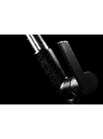 Deante Silia egykaros konyhai csaptelep kihúzható kifolyóval, fekete/acél BQS B730