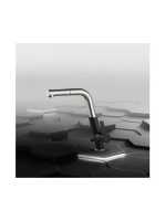 Deante Silia egykaros konyhai csaptelep kihúzható kifolyóval, fekete/acél BQS B730