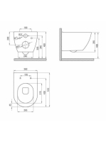 Deante Peonia perem nélküli fali WC csésze CDE 6ZPW