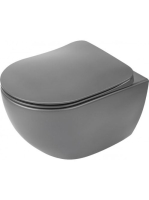 Deante Peonia titánium perem nélküli fali WC soft close ülőkével CDEDDZPW