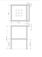 Deante Temisto fekete fürdőszobai mosdóállvány 56,5x50 cm törölközőtartóval CST X50A