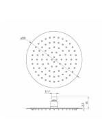 Deante Floks kerek esőztető, króm NAC 000K