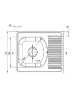 Deante Techno 1 medencés rozsdamentes acél mosogató csepegtetővel 58x51 cm, szatén ZMU 0113