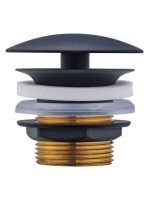 Duravit leeresztőszelep túlfolyó nélküli mosdókhoz matt fekete 0050244600