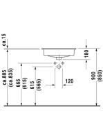 Duravit D-Code beépíthető mosdó 54,5x43,5 0337540000