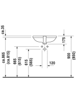Duravit D-Code beépíthető mosdó 52,5x32 0338490000
