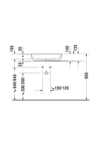 Duravit Luv ráültethető mosdó 60x40 cm, matt fehér/fehér, WonderGliss bevonattal 03806026001