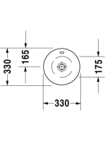 Duravit Starck 1 ráültethető mosdótál 330 mm fehér alpin 0408330000