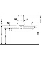 Duravit Starck 1 ráültethető mosdótál 330 mm fehér alpin 0408330000
