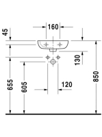 Duravit D-Code balos kézmosó 36x27 07053600092