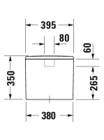 Duravit ME by Starck alsó bekötésű tartály WonderGliss bevonattal 09381000051