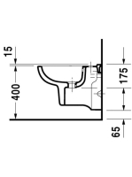 Duravit D-Code comcapt fali bidé 22371500002