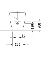 Duravit ME by Starck álló bidé 60x37 cm, WonderGliss bevonattal 22891000001