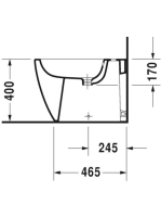 Duravit ME by Starck álló kerámia bidé 60x37 cm, csaplyukkal és túlfolyóval 2289100000