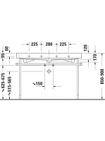 Duravit Happy D.2 WonderGliss mosdó 1200mm 23181200001