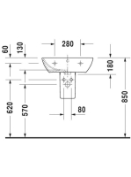 Duravit ME by Starck mosdó 55x44 2335550000