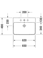 Duravit ME by Starck mosdó 65x49 2335650000