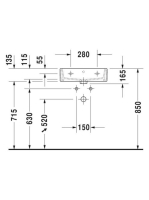 Duravit Vero Air Kerámia mosdó WonderGliss bevonattal 50x47 cm, bútorral aláépíthető, alpin fehér 23505000001