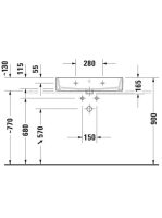 Duravit Vero Air csiszolt kerámia mosdó 70x47 cm, alpin fehér 2350700027