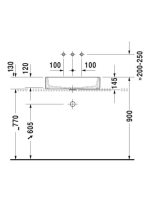 Duravit Vero Air csiszolt kerámia mosdó 60x38 cm, túlfolyó és csaplyuk nélkül, alpin fehér 2351600000