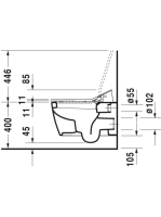 Duravit ME by Starck mélyöblítésű fali WC 2528590000