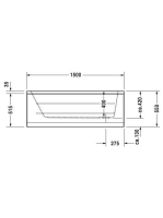 Duravit D-Code 150x75 akril kád 700095