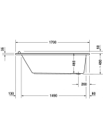 Duravit Starck 170x80 akril kád 700336000000000